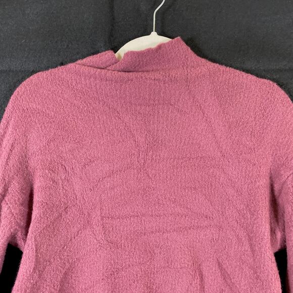 Express Womens Sweater Pink Blush Long Sleeve Mock Neck Cropped Super Soft XS - Picture 10 of 11